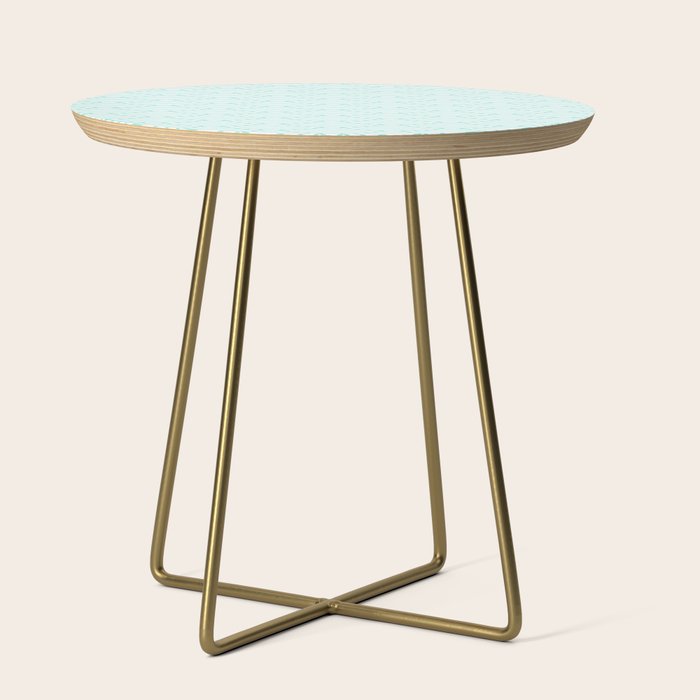 Seafoam Blue Japanese wave pattern Side Table Gallery Image 1