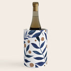 Watercolor berries and branches - indigo and beige Wine Chiller Gallery Image 1