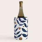 Watercolor berries and branches - indigo and beige Wine Chiller Gallery Image 3