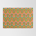 Groovy 60s Midcentury Modern Flower Pattern Rug Gallery Image 2
