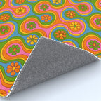 Groovy 60s Midcentury Modern Flower Pattern Rug Gallery Image 4