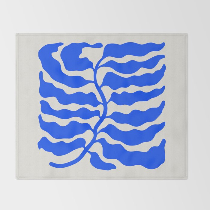Wild Ferns: Ultramarine Blue Edition Throw Blanket Gallery Image 2