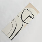 Lady Portrait Abstract Minimal  Line Art 3 Yoga Mat Gallery Image 1