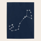 Scorpio Zodiac Star Constellation Line Art Dark Blue Poster Gallery Image 4