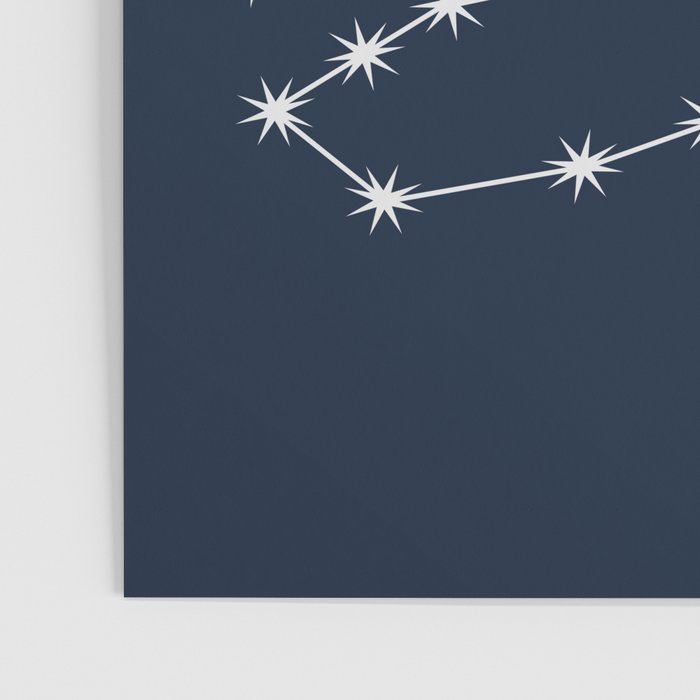 Scorpio Zodiac Star Constellation Line Art Dark Blue Poster Gallery Image 3