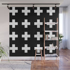 Swiss Cross Black Wall Mural Gallery Image 1