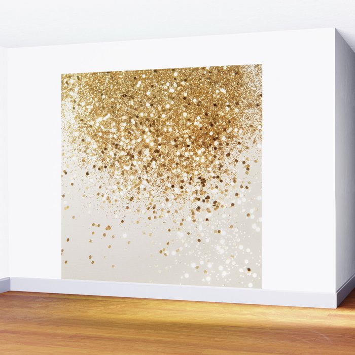 Sparkling Gold Glitter Glam #2 (Faux Glitter) #shiny #decor #art #society6 Wall Mural Gallery Image 2