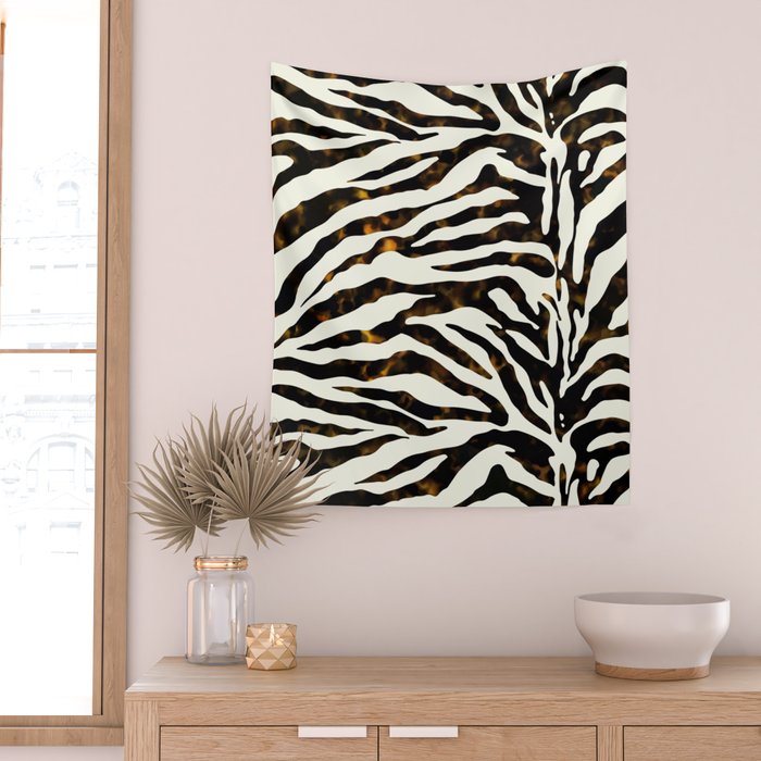 Tortoiseshell Zebra Wall Tapestry Gallery Image 2