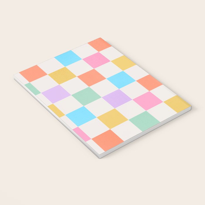 Pastel Checkered Pattern Notebook Gallery Image 3