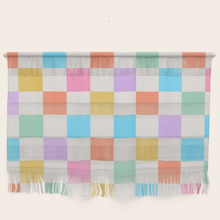 Pastel Checkered Pattern Wall Hanging Gallery Image 1