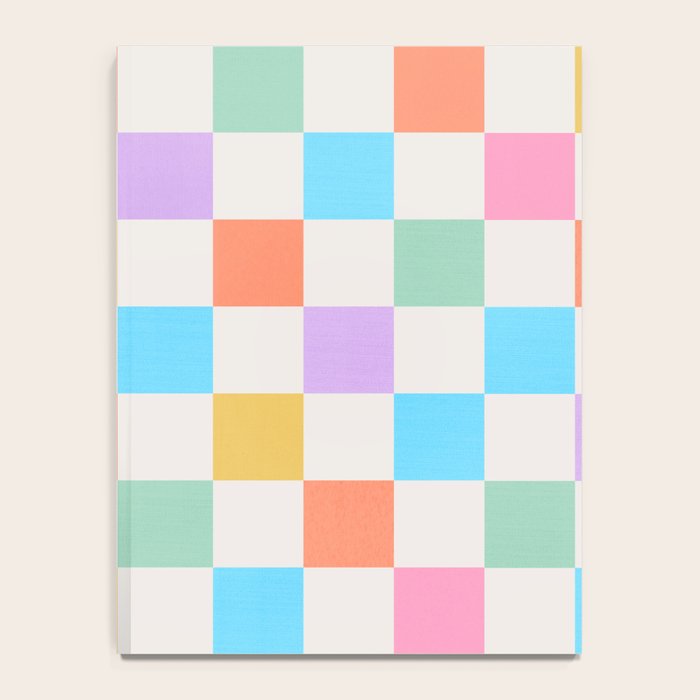 Pastel Checkered Pattern Notebook Gallery Image 4