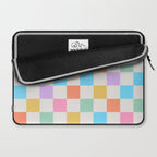 Pastel Checkered Pattern Laptop Sleeve Gallery Image 2