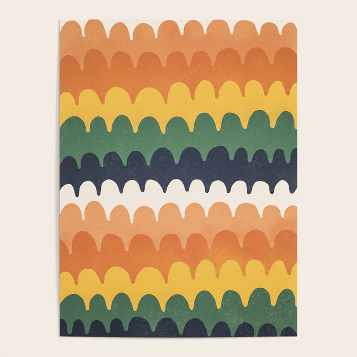 Wavy Doodles Pattern Poster Gallery Image 4