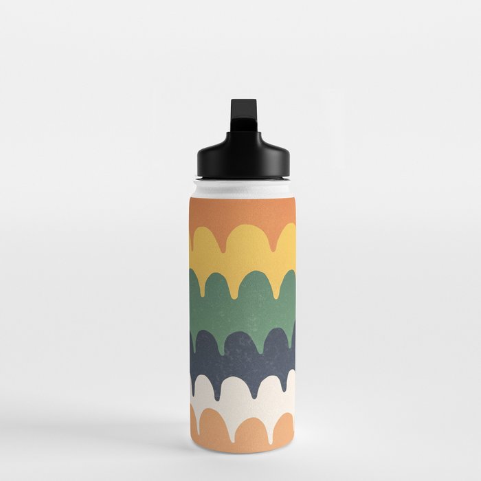 Wavy Doodles Pattern Water Bottle Gallery Image 3