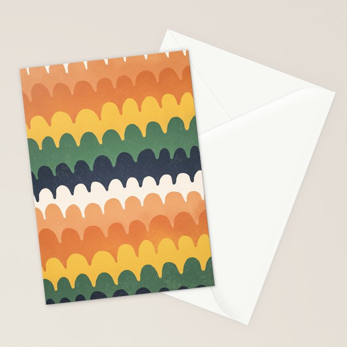 Wavy Doodles Pattern Stationery Card Gallery Image 2