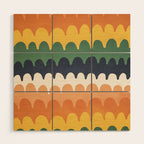 Wavy Doodles Pattern Wood Wall Art Gallery Image 1