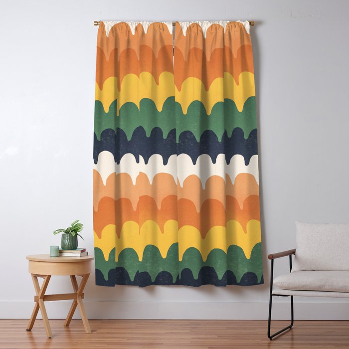 Wavy Doodles Pattern Window Curtain Gallery Image 5