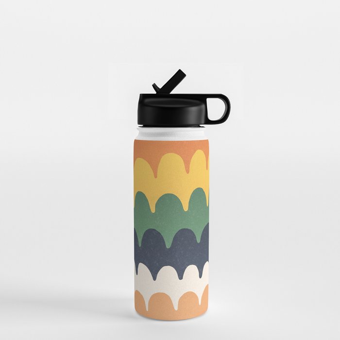 Wavy Doodles Pattern Water Bottle Gallery Image 1