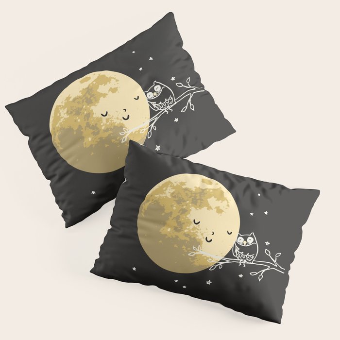 Owl and Moon Pillow Sham Gallery Image 3