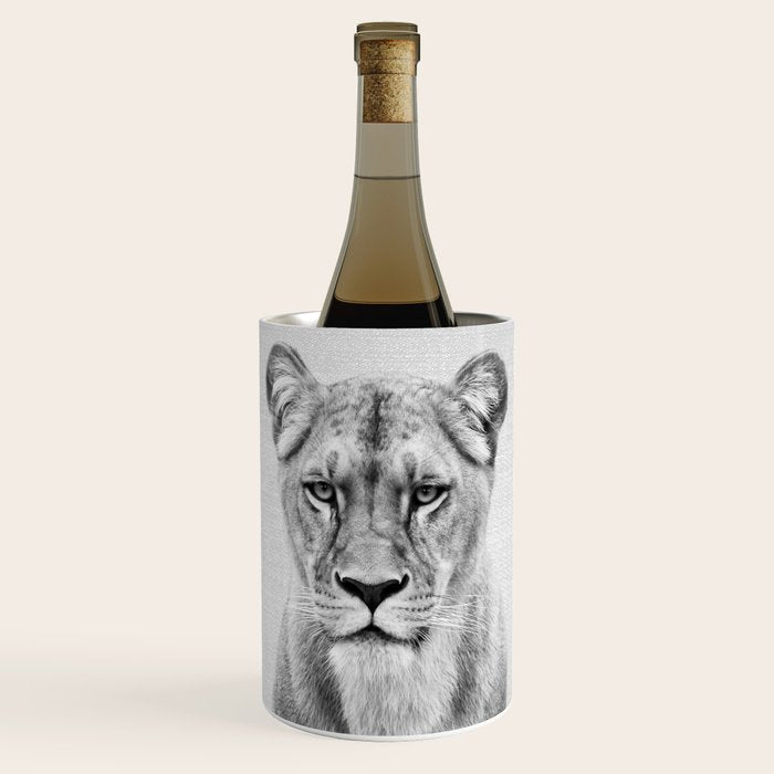 Lioness - Black & White Wine Chiller Gallery Image 1