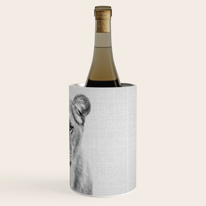 Lioness - Black & White Wine Chiller Gallery Image 3