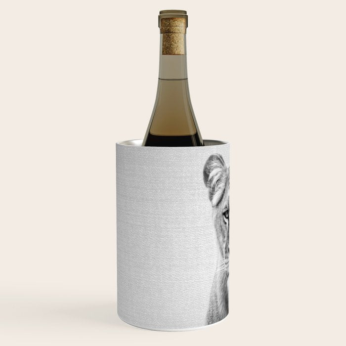 Lioness - Black & White Wine Chiller Gallery Image 2
