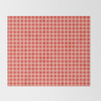 Gingham Plaid Red and Pink  Throw Blanket Gallery Image 2