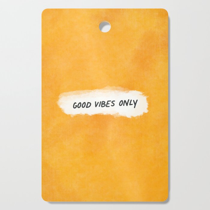 Good Vibes Only: Yellow Canvas Edition Cutting Board Gallery Image 1