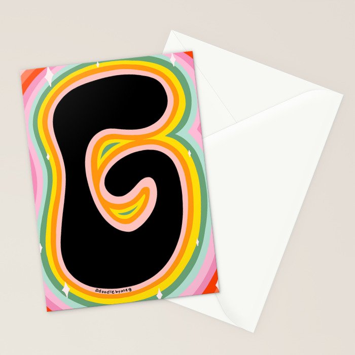 Rainbow G Stationery Card Gallery Image 2