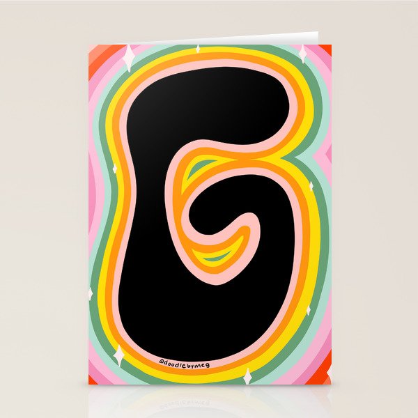 Rainbow G Stationery Card Gallery Image 1