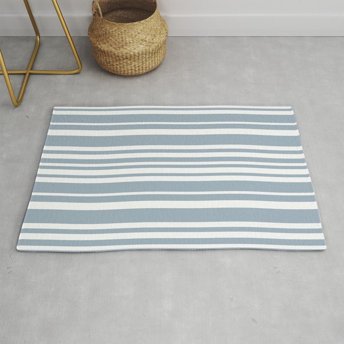 Classic Stripes XXXVI - Natural Blue  Rug Gallery Image 1