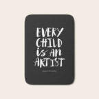 Every Child is an Artist Pablo Picasso black and white typography quote home room wall decor Bath Mat Gallery Image 1