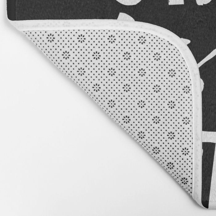 Every Child is an Artist Pablo Picasso black and white typography quote home room wall decor Bath Mat Gallery Image 2