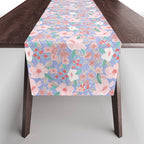 Marker Florals - Blue Coral Table Runner Gallery Image 1