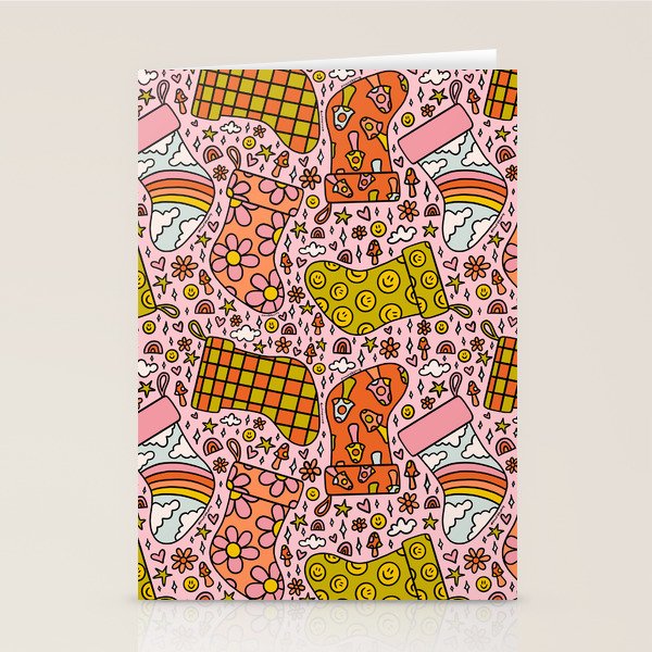 Stocking Print Stationery Card Gallery Image 2