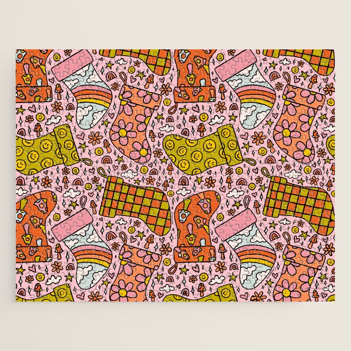 Stocking Print Jigsaw Puzzle Gallery Image 1