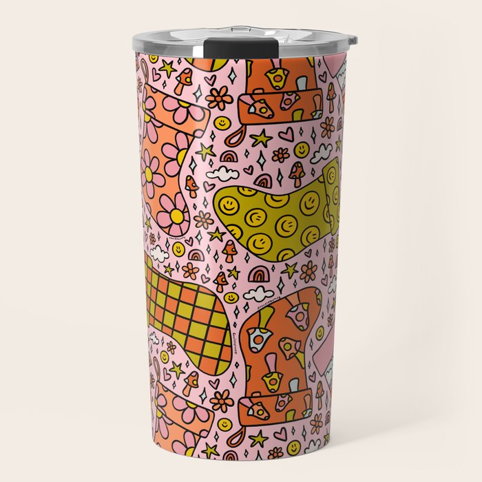 Stocking Print Travel Mug Gallery Image 1