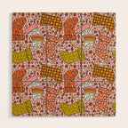 Stocking Print Wood Wall Art Gallery Image 1