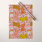 Stocking Print Wrapping Paper Gallery Image 1