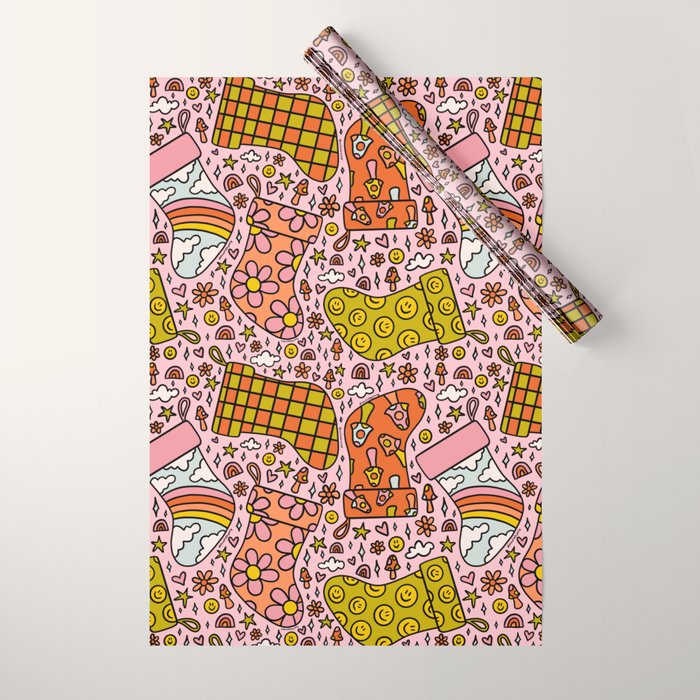 Stocking Print Wrapping Paper Gallery Image 1