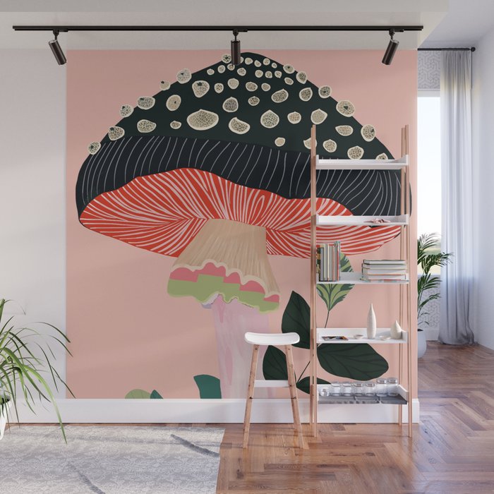 Garden Mushroom Wall Mural Gallery Image 1
