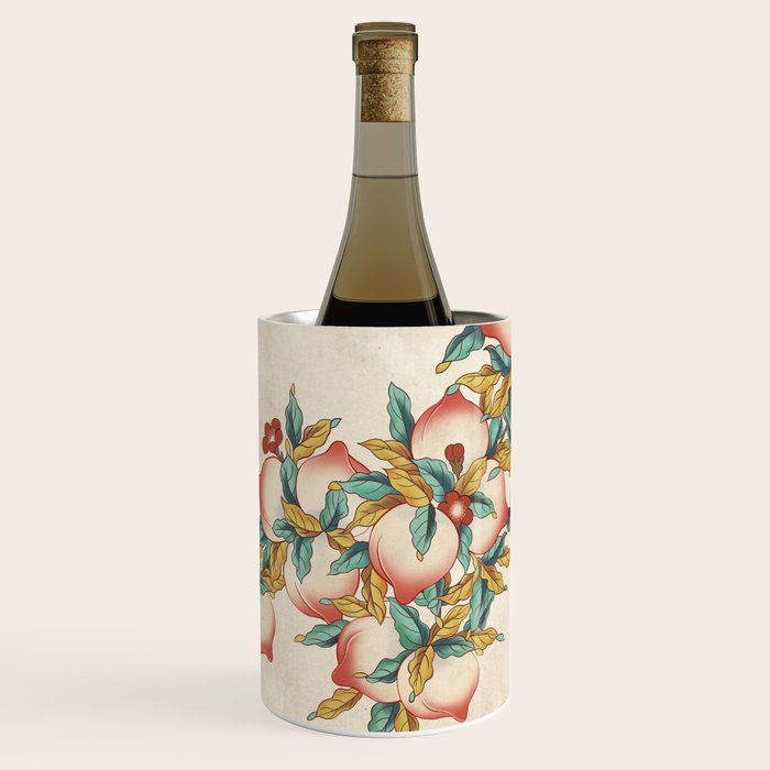 Peaches : Minhwa-Korean traditional/folk art Journal Wine Chiller Gallery Image 1
