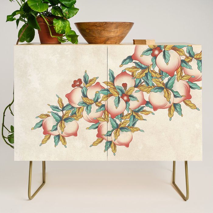 Peaches : Minhwa-Korean traditional/folk art Journal Credenza Gallery Image 1