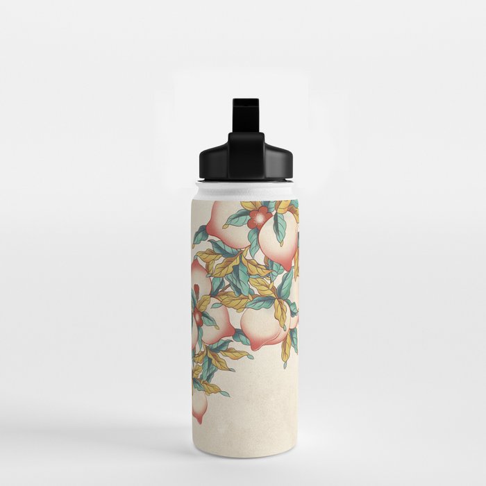 Peaches : Minhwa-Korean traditional/folk art Journal Water Bottle Gallery Image 2