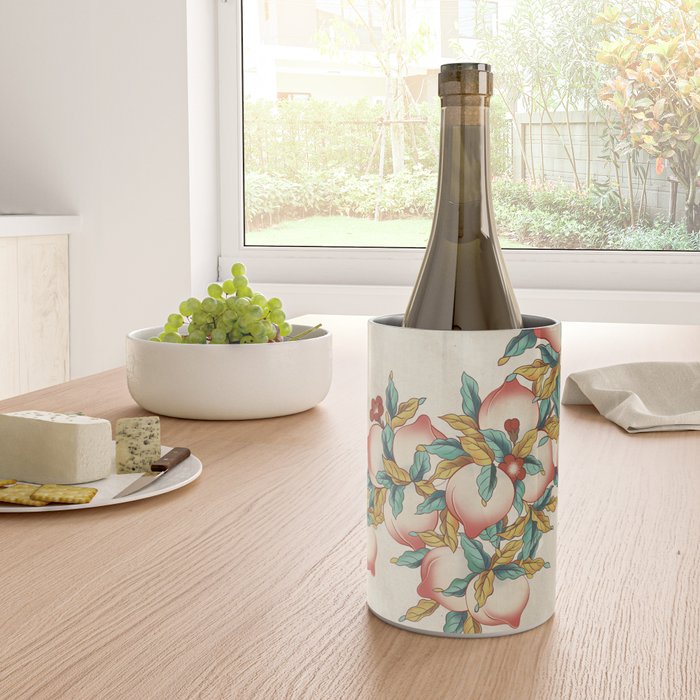 Peaches : Minhwa-Korean traditional/folk art Journal Wine Chiller Gallery Image 4