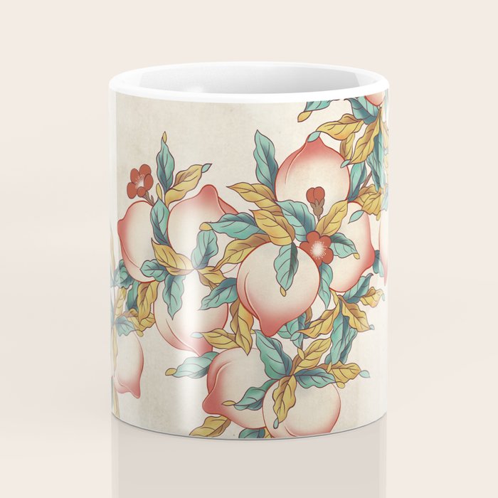 Peaches : Minhwa-Korean traditional/folk art Journal Coffee Mug Gallery Image 4