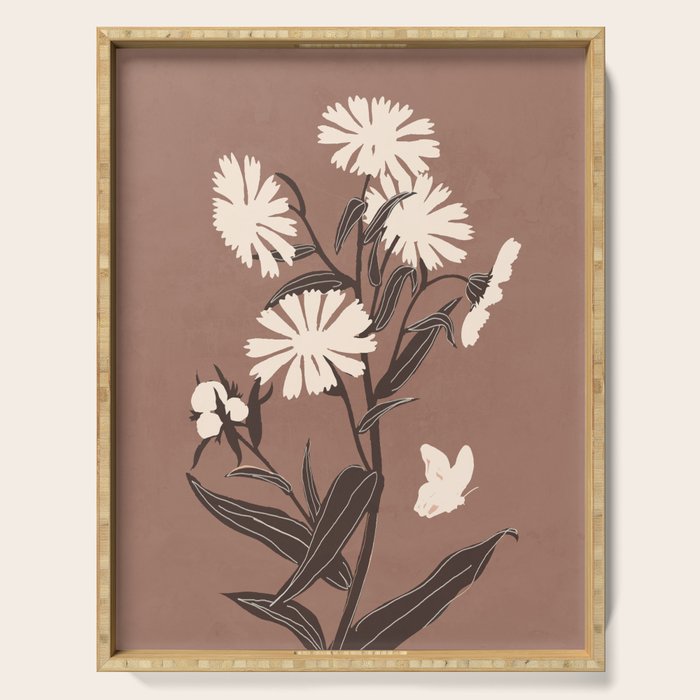 Abstract Flowers 16 Serving Tray Gallery Image 1