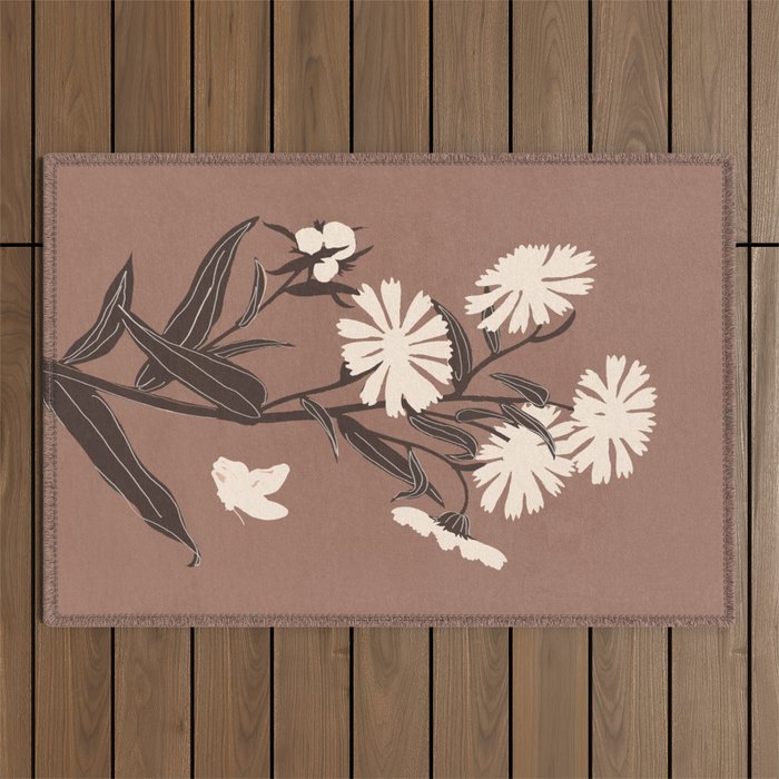 Abstract Flowers 16 Outdoor Rug Gallery Image 1