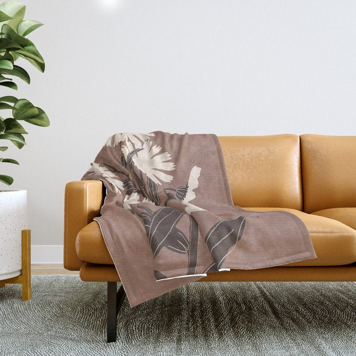 Abstract Flowers 16 Throw Blanket Gallery Image 1
