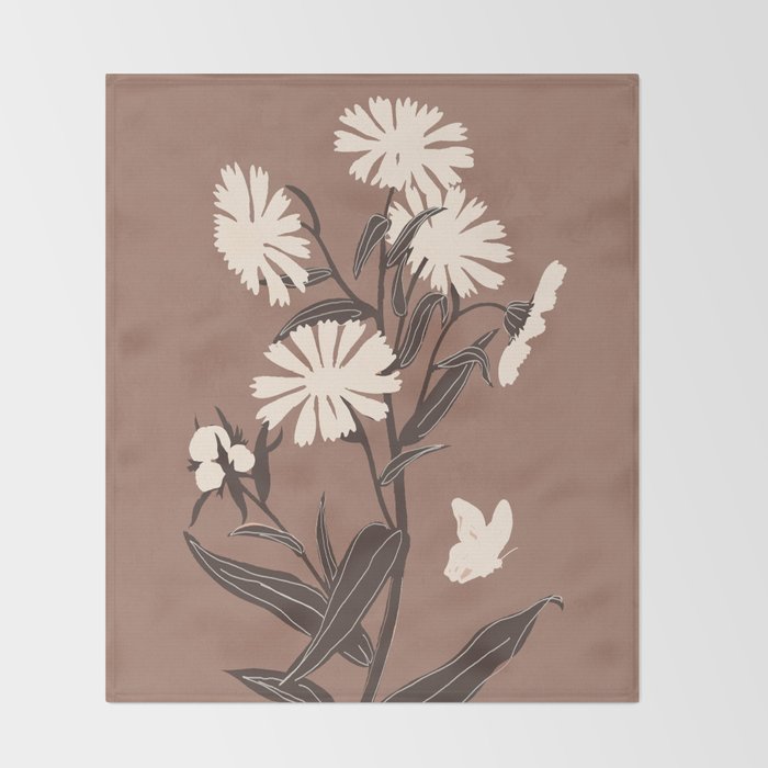 Abstract Flowers 16 Throw Blanket Gallery Image 2